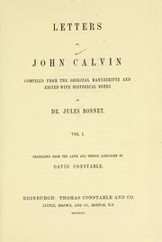 Cover of: Letters of John Calvin by Jean Calvin