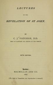 Cover of: Lectures on the Revelation of St John.