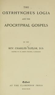 Cover of: The Oxyrhynchus logia and the apocryphal gospels