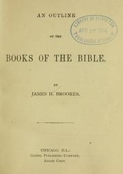 Cover of: An outline of the books of the Bible