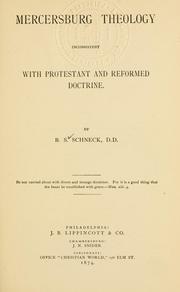 Cover of: Mercersburg theology inconsistent with Protestant and Reformed doctrine