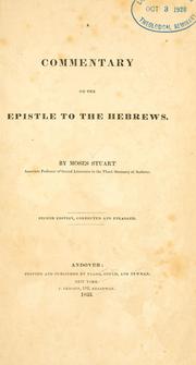 Cover of: Commentary on the Epistle to the Hebrews. by Moses Stuart
