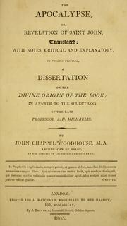 The Apocalypse or Revelation of Saint John, Translated by Woodhouse, John Chappel, 1749-1833