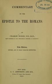 Cover of: Commentary on the Epistle to the Romans ... by Christoph Ernst Luthardt, Christoph Ernst Luthardt