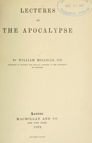 Cover of: Lectures on the Apocalypse by William Milligan