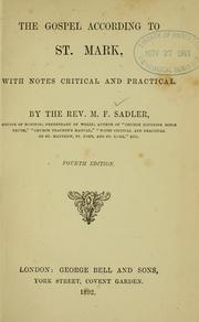 Cover of: The Gospel according to St. Mark: with notes critical and practical ...