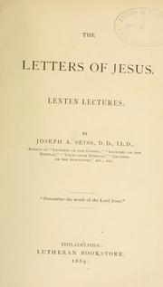 Cover of: The letters of Jesus