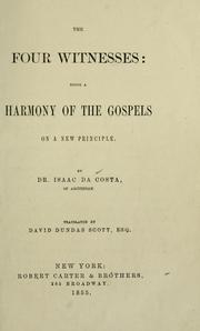 Cover of: The four witnesses by Isaac da Costa, Isaac da Costa