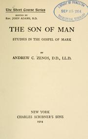 Cover of: The Son of Man by Andrew C. Zenos