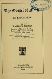 The Gospel of Mark by Charles Rosenbury Erdman, Charles R. Erdman