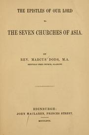 Cover of: The epistles of our Lord to the seven churches of Asia