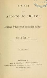 Cover of: History of the apostolic church: with a general introduction to church history