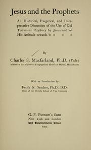 Jesus and the prophets by Charles Stedman Macfarland