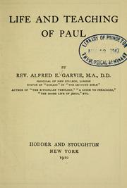 Cover of: Life and teaching of Paul