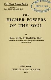 Cover of: The higher powers of the soul by George M'Hardy