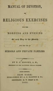 Cover of: Manual of devotion, or, Religious exercises for the morning and evening of each day in the month: for the use of schools and private families