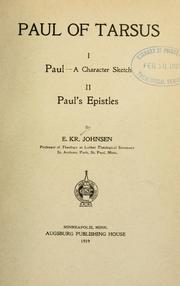 Cover of: Paul of Tarsus. | E. Kr Johnsen
