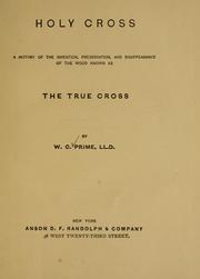 Cover of: Holy cross by William Cowper Prime