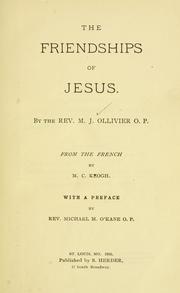 Cover of: The friendships of Jesus.