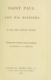 Cover of: Saint Paul and his missions