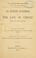 Cover of: An outline handbook of the life of Christ from the four Gospels