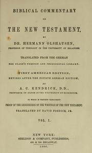 Cover of: Biblical commentary on the New Testament