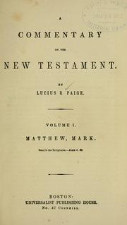 Cover of: A commentary on the New Testament.