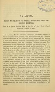 Cover of: The American missionaries and the Armenian Protestant community. by 