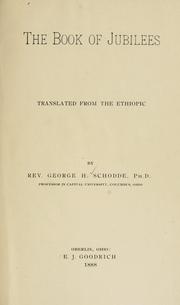 Cover of: The Book of Jubilees by by Rev. George H. Schodde ...