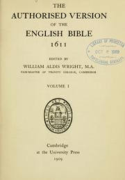 Cover of: The Authorized version of the English Bible 1611