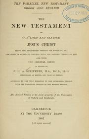 Cover of: The parallel New Testament Greek and English