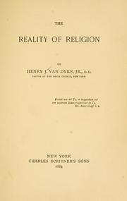 Cover of: The reality of religion