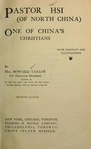 Cover of: Pastor Hsi (of North China) by Mary Geraldine Guinness Taylor