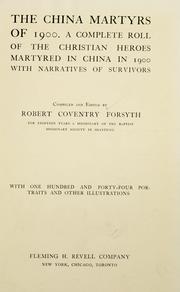 Cover of: The China martyrs of 1900. by Forsyth, Robert Coventry