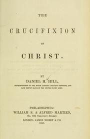Cover of: crucifixion of Christ.