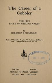 Cover of: The career of a cobbler by Margaret T. Applegarth