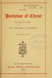 Cover of: Of the imitation of Christ by by Thomas à Kempis;
