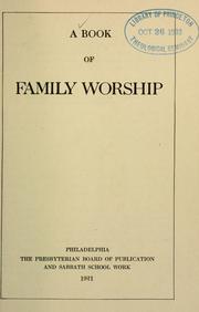 Cover of: Book of family worship. | 