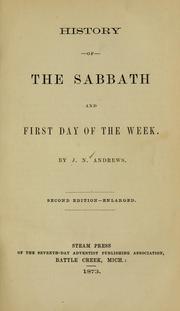 History of the Sabbath and first day of the week by Andrews, John Nevins