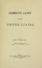 Sabbath laws in the United States by Richard Cameron Wylie
