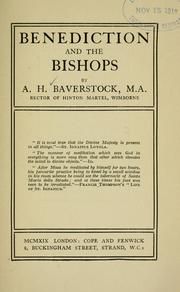 Cover of: Benediction and the bishops.