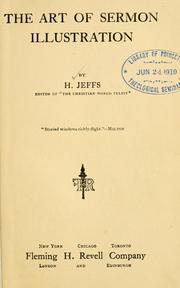 Cover of: The art of sermon illustration by Harry Jeffs