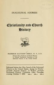 Cover of: Christianity and church history: inaugural address