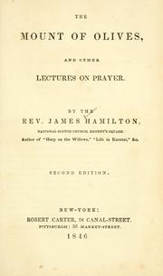 Cover of: mount of olives | Hamilton, James