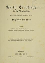 Cover of: Daily teachings for the Christian year: arranged in accordance with the seasons of the church