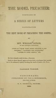 Cover of: The model preacher by Taylor, William