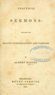 Cover of: Practical sermons designed for vacant congregations and families