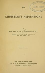 Cover of: The Christian's aspirations