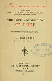 Cover of: The gospel according to St. Luke.