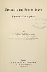 Cover of: Studies in the Book of Jonah by Redford, R. A.
